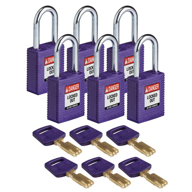 NYL-PRP-38ST-KA6PK NYLON LOCK PRP 38MM STEEL SHKL K