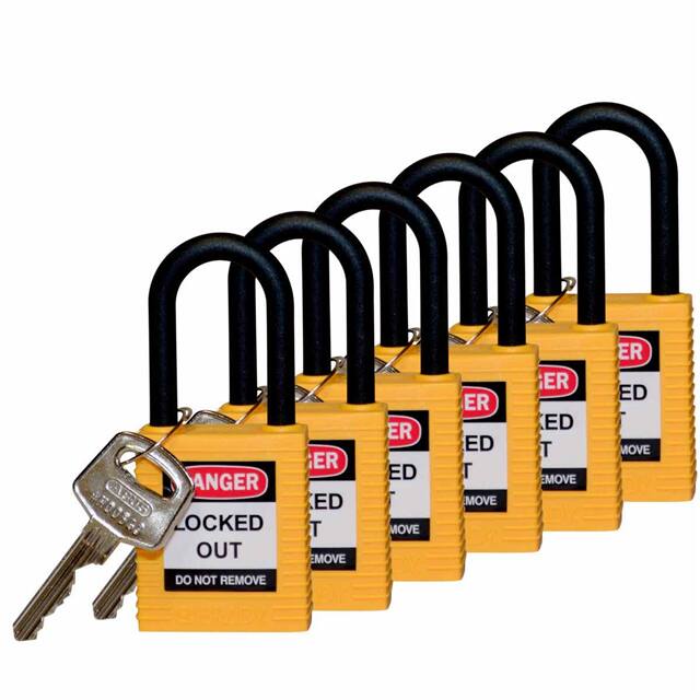 123354 SAFETY LOCK, 1.5" KD YEL, NYLN S