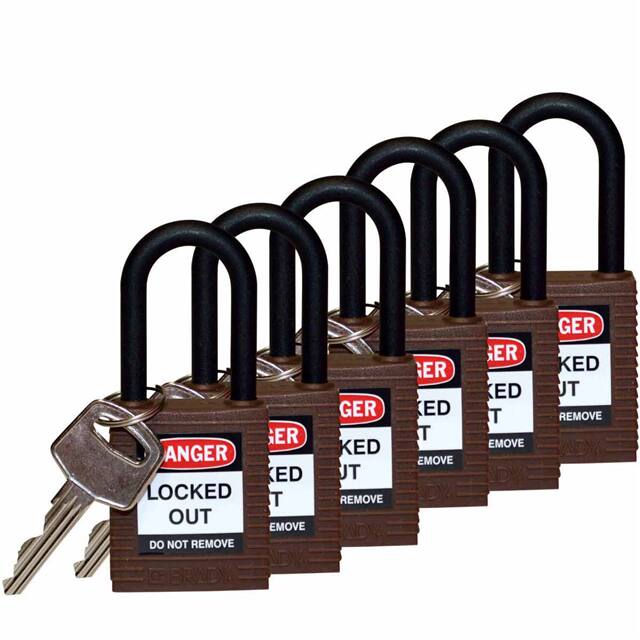 123357 SAFETY LOCK, 1.5" KD BRN, NYLN S