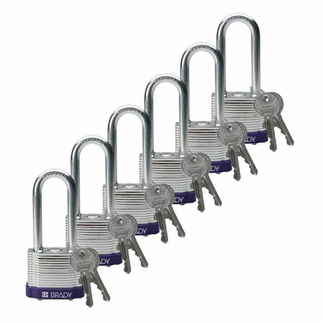 104918 BRADY STEEL PADLOCK 2.0" KD PURP