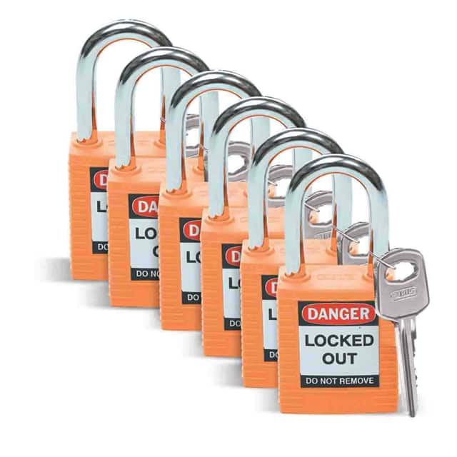 123270 SAFETY PADLOCK, 1.5" KA ORANGE 6