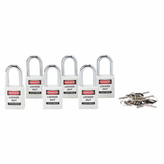 118950 BRADY SFTY PADLOCK, 1.5" WHITE K
