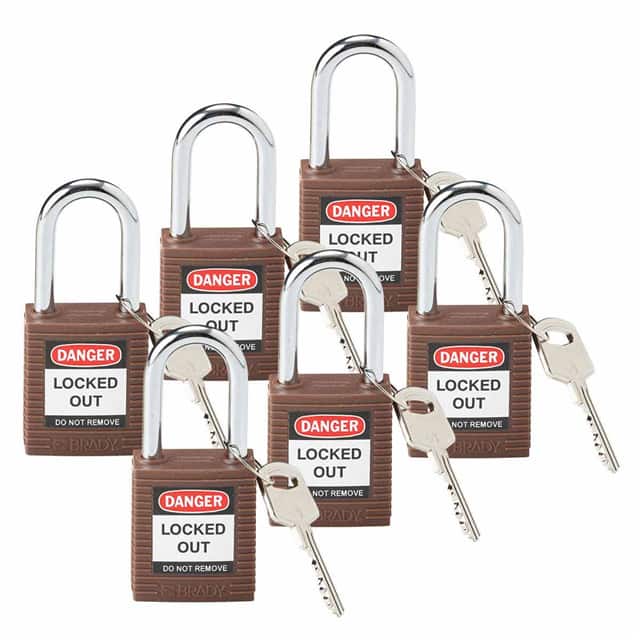 118948 BRADY SFTY PADLOCK, 1.5" BROWN K