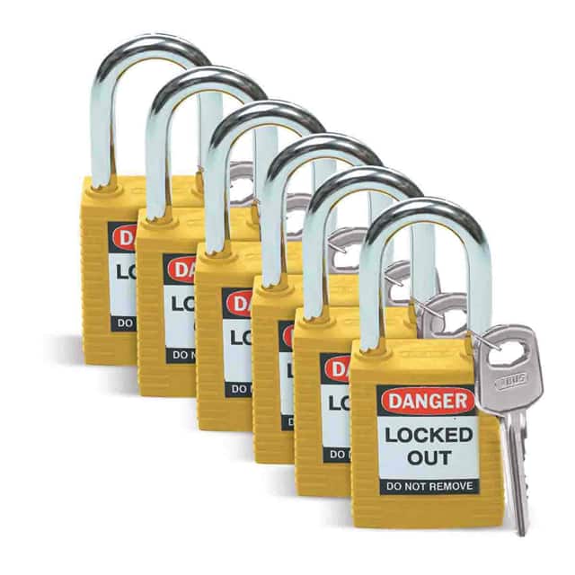 105892 BRADY SFTY PADLOCK, 1.5" YEL KA