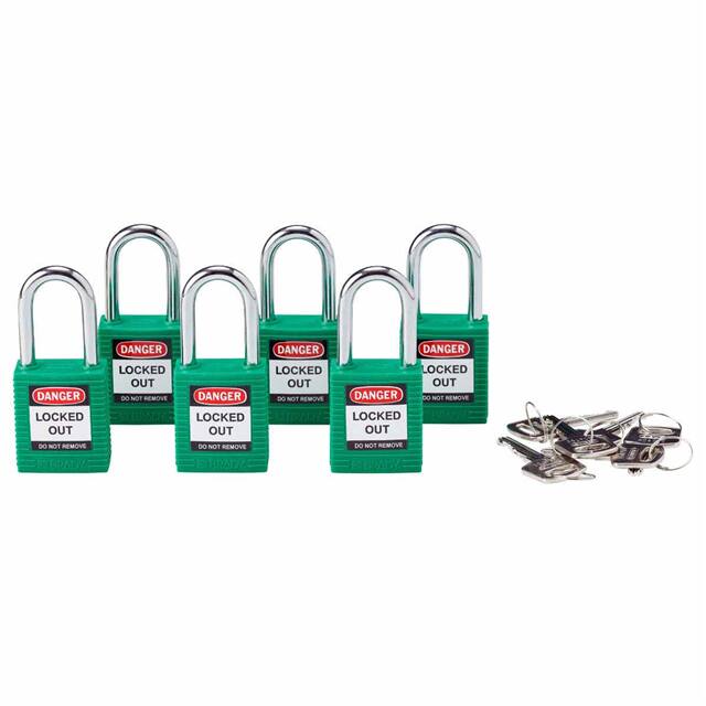 105893 BRADY SFTY PADLOCK, 1.5" GRN KA