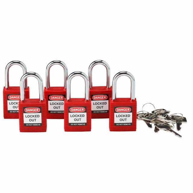 105890 BRADY SFTY PADLOCK, 1.5" RED KA