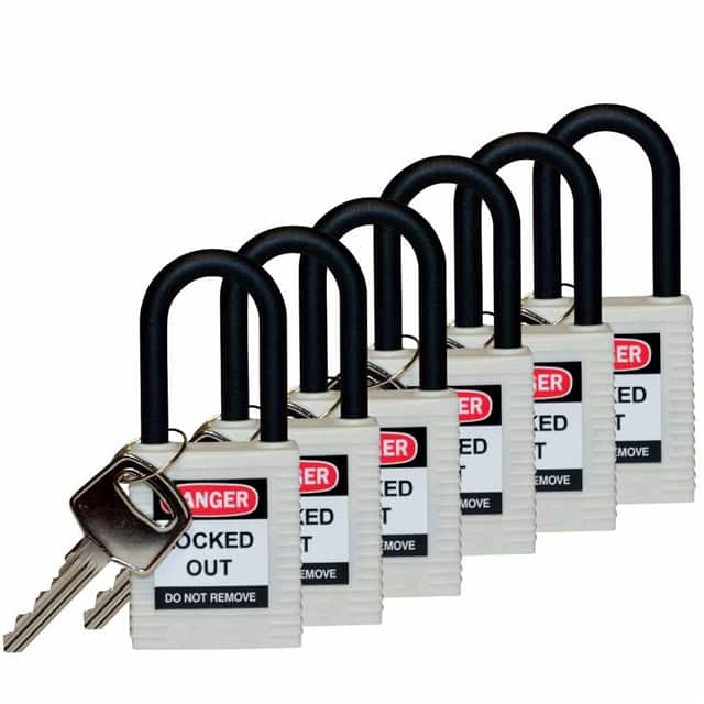 123350 SAFETY LOCK, 1.5" KA WHT, NYLN S