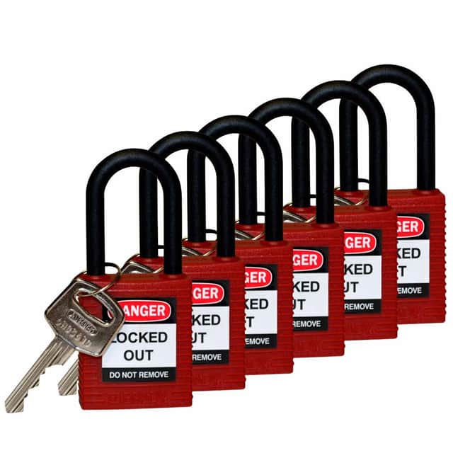 123342 SAFETY LOCK, 1.5" KA RED, NYLN S