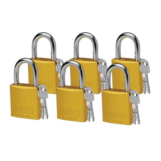 51363 ABUS ALUMINUM PADLOCK, 1" KD YEL