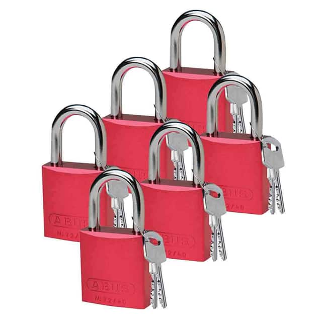 51360 ABUS ALUMINUM PADLOCK, 1" KD RED