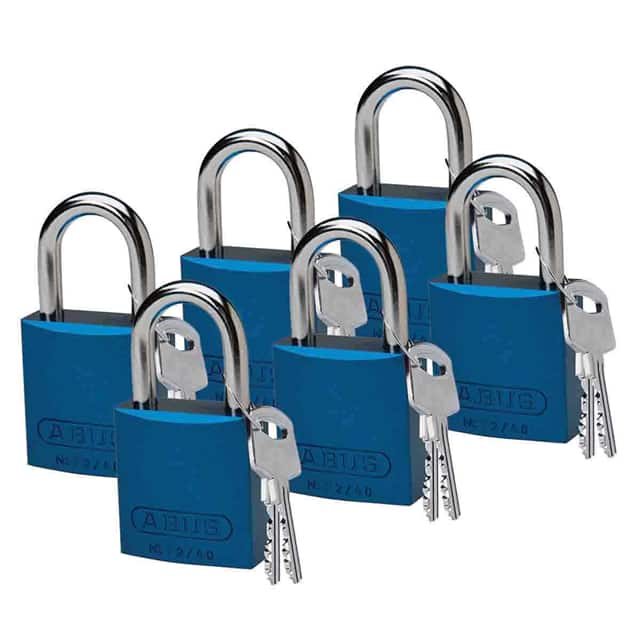 51361 ABUS ALUMINUM PADLOCK, 1" KD BLU