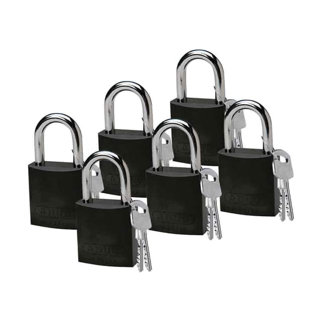 51369 ABUS ALUMINUM PADLOCK, 1" KD BLA