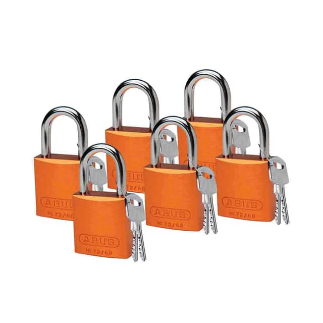 51368 ABUS ALUM PADLOCK, 1" KD ORANGE