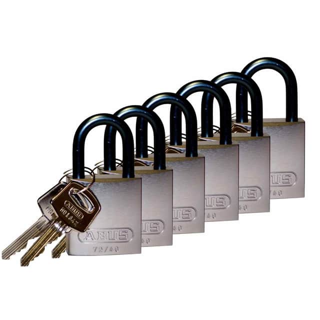 123322 ALUMINUM LOCK, 1" KD SILVER 6/PA