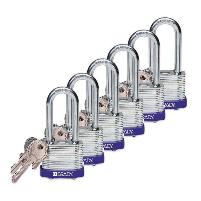 51291 BRADY STEEL PADLOCK, 2.0" KD BLU