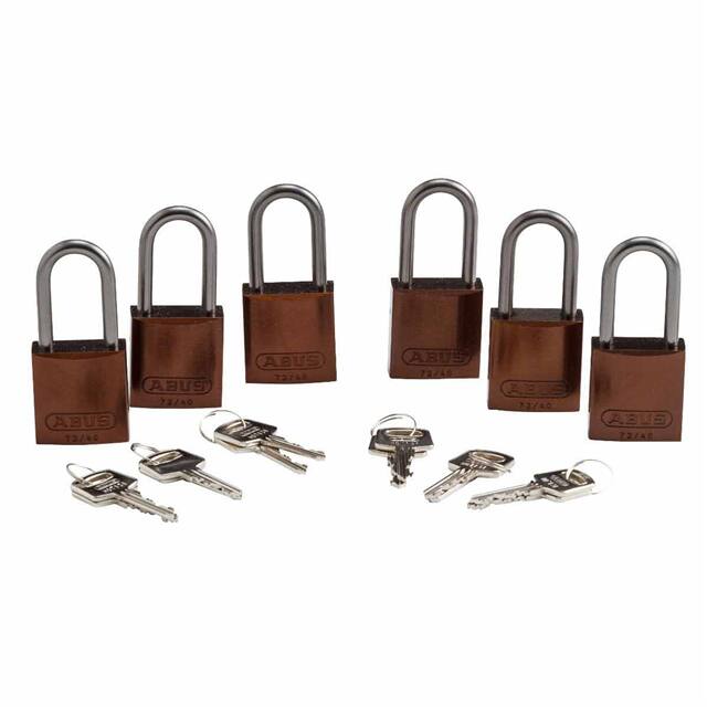 104579 ABUS ALUM PADLOCK, 1.5" KD BROWN