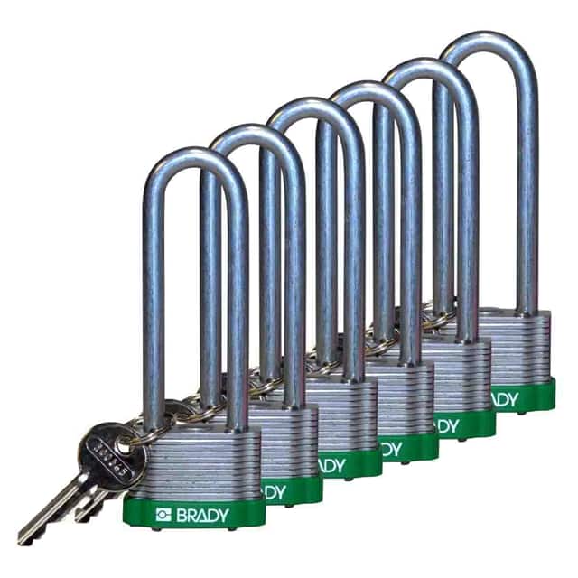 123237 KEY RETNG STEEL LOCK, 3" KD GRN