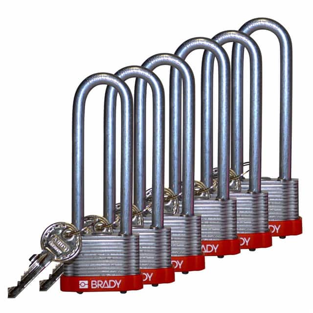 123236 KEY RETNG STEEL LOCK, 3" KD RED