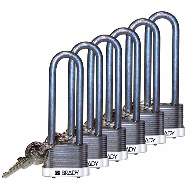 123240 KEY RETNG STEEL LOCK, 3" KD WHTE