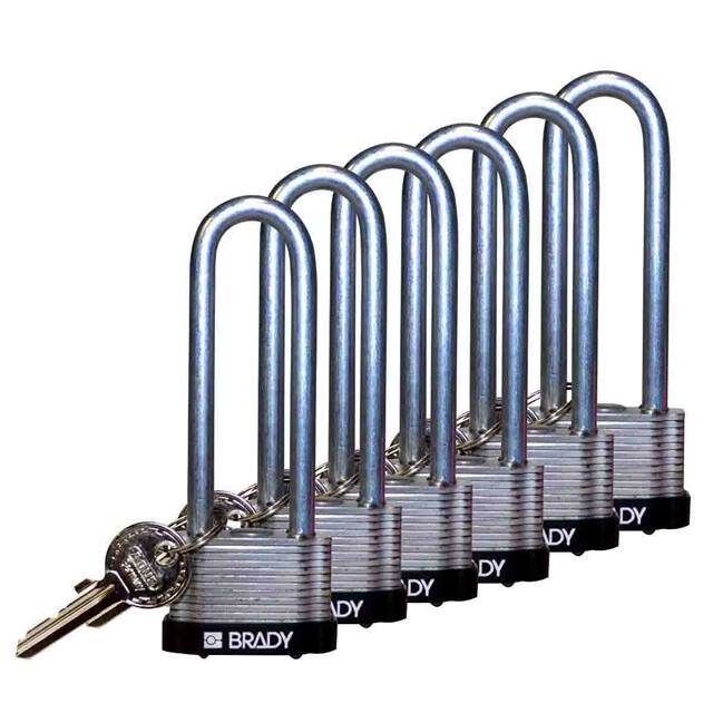 123241 KEY RETNG STEEL LOCK, 3" KD BLCK