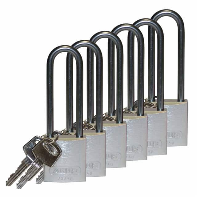 123292 ALUMINUM LOCK, 3" KD SILVER 6/PA