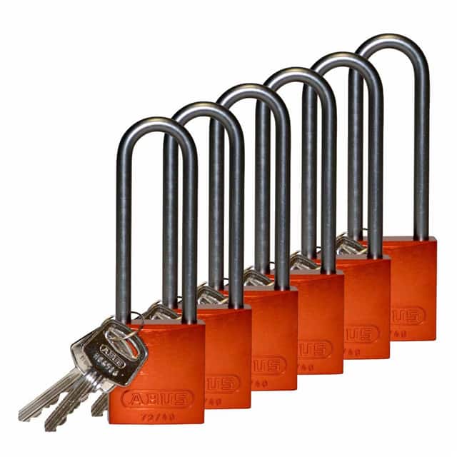 123288 ALUMINUM LOCK, 3" KD ORANGE 6/PA