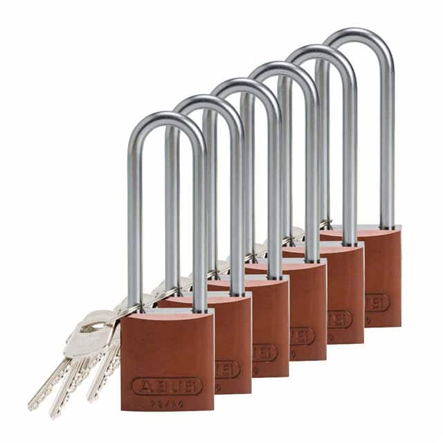 123317 ALUMINUM LOCK, 3" KA BROWN 6/PAC