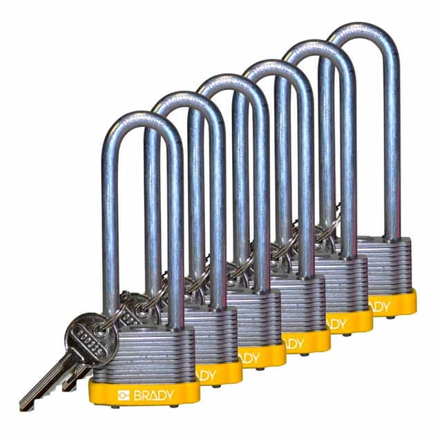 123263 KEY RETNG STEEL LOCK, 3" KA YEL