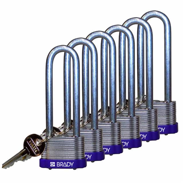 123267 KEY RETNG STEEL LOCK, 3" KA PURP