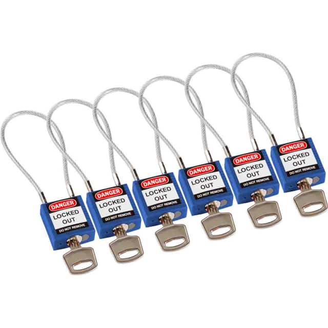 146130 COMPACT CABLE PADLOCK BLUE 20CM