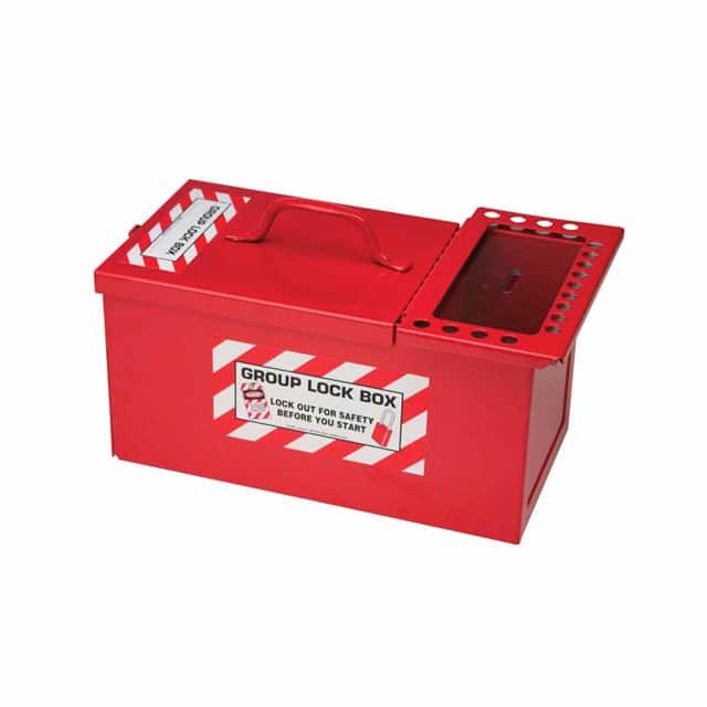 105716 METAL STORAGE LOCK BOX,SMALL,RED