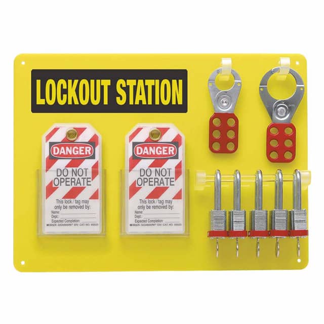 51186 5-LOCK BOARD WITH STEEL PADLOCKS