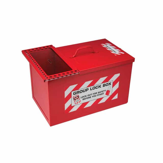 105717 METAL STORAGE LOCK BOX,LARGE,RED