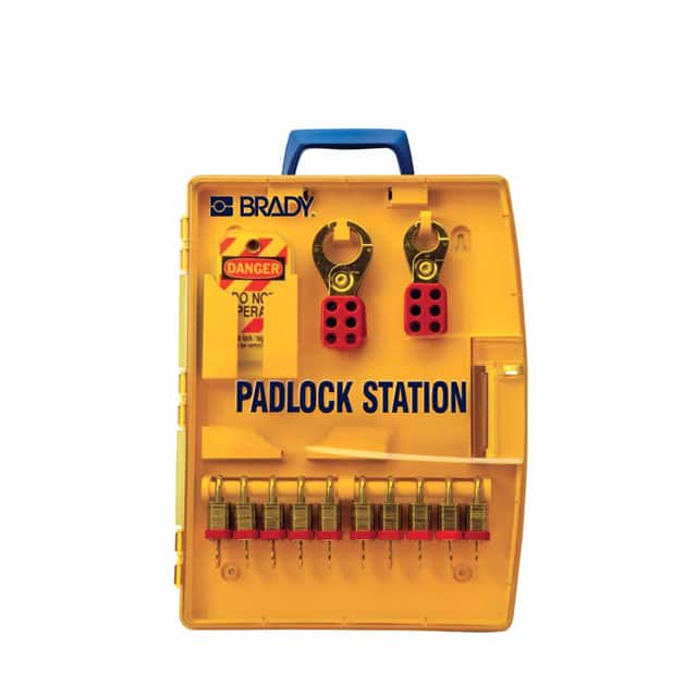 105931 PADLOCK STN W/10 STEEL PADLOCKS