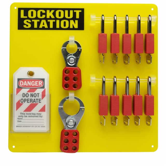 51187 10-LOCK BOARD WITH SAFETY PADLOC