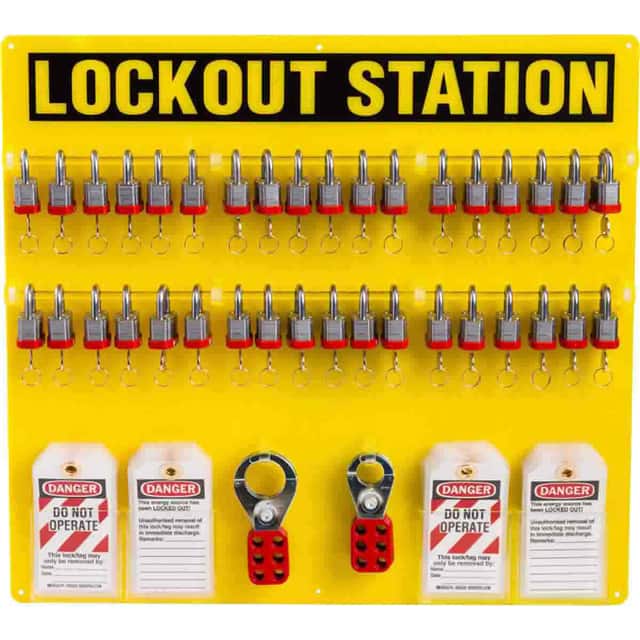 51196 36-LOCK BOARD WITH STEEL PADLOCK