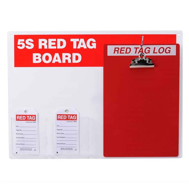 122056 5S RED TAG STN W CLPBRD AND 3X5.