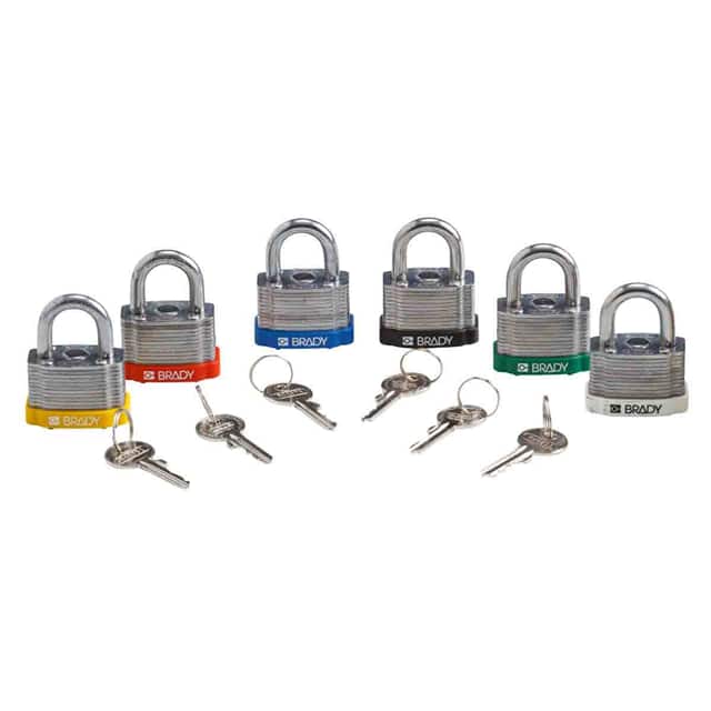 LC041-6 BRADY PADLOCK SET, 6/PK