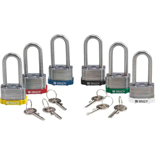 LC044-6 BRADY PADLOCK SET 6 EA.