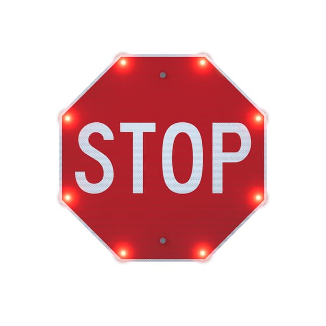 300444 BLINKERSIGN, R1-1, INDOOR, 24"X2