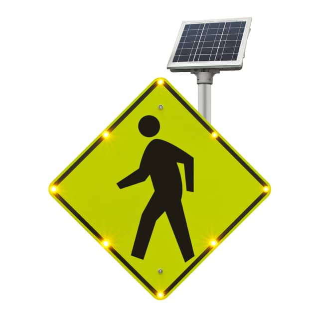 2180-00214 BLINKERSIGN, W11-2, 30", PED XIN