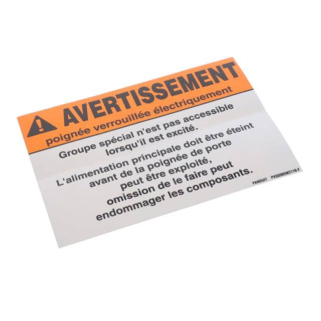 PVS0305W2110-F VINYL ADHESIVE SIGN, 3.50" H X 5