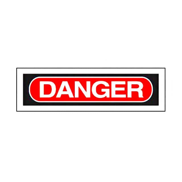 PVS0209D445Y SIGN ELECTRL WARN 9"X2.25" BL/RD
