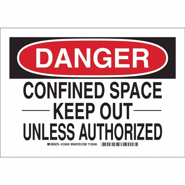 123652 B302 10X14 BLK/RED/WHT DANGER CO