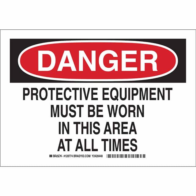 128772 B555 7X10 BLK/RED/WHT DANGER PRO
