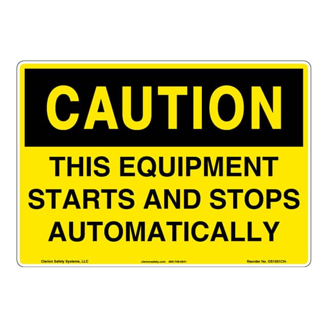 OS1031CH-BESW2 CAUTION ALUMINIUM SIGN 10" X 14"