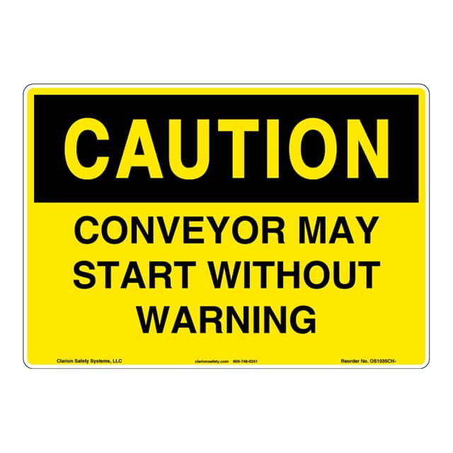 OS1035CH-BESW2 CAUTION ALUMINIUM SIGN 10" X 14"