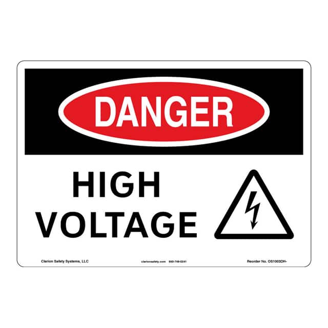 OS1003DH-BESW2 DANGER ALUMINIUM SIGN 10" X 14"