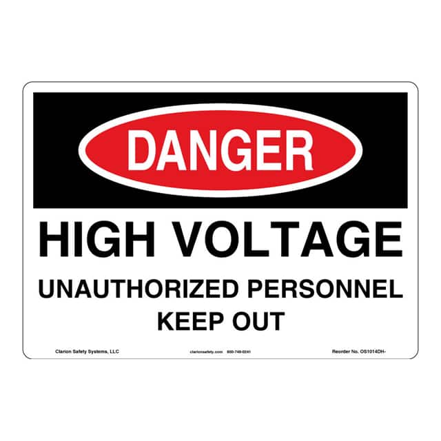 OS1014DH-BESW2 DANGER ALUMINIUM SIGN 10" X 14"