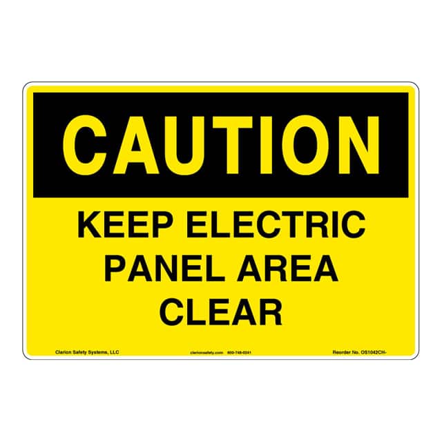 OS1042CH-BESW2 CAUTION ALUMINIUM SIGN 10" X 14"